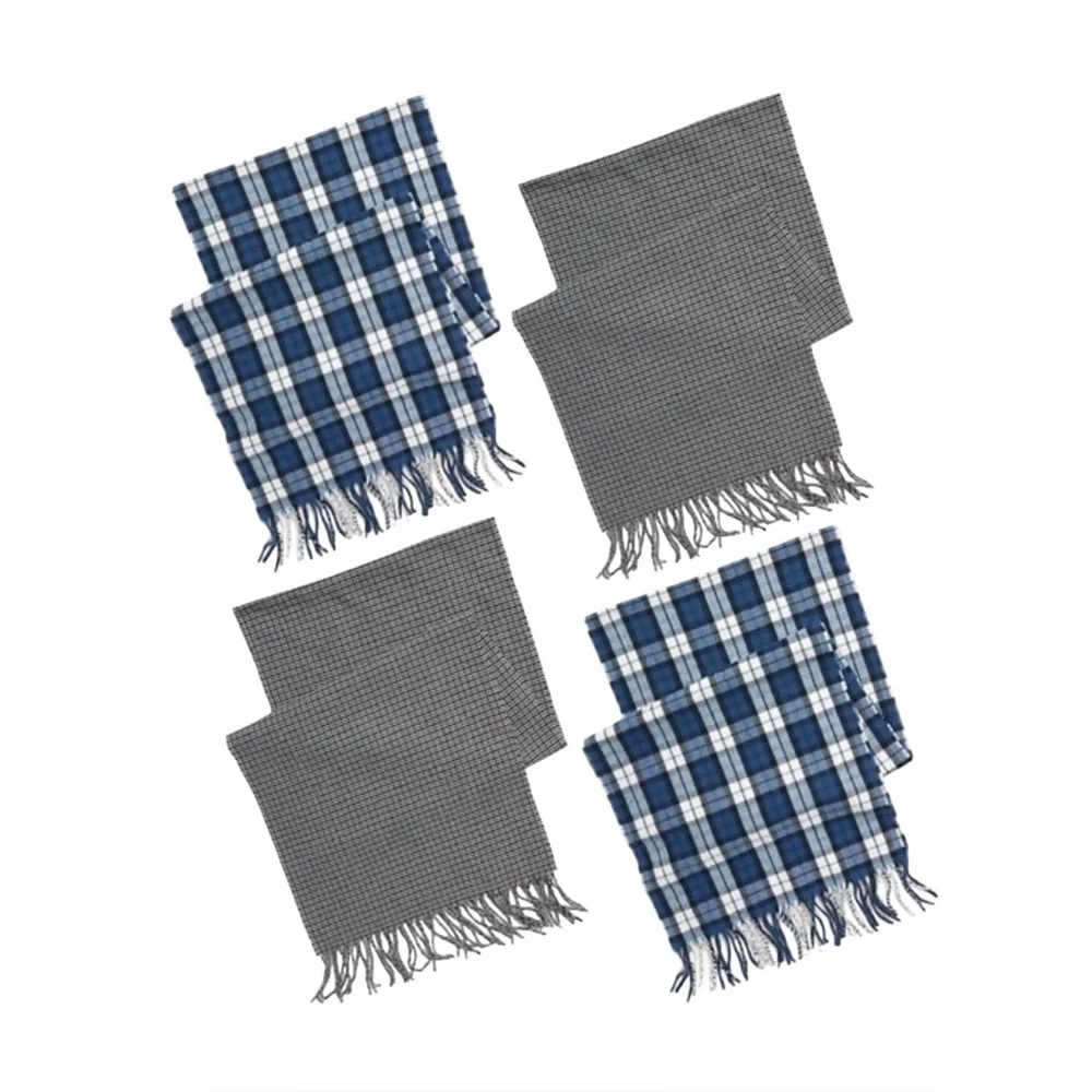 🟢 3/$12  Men’s Thin Lightweight Blue Plaid Scarf